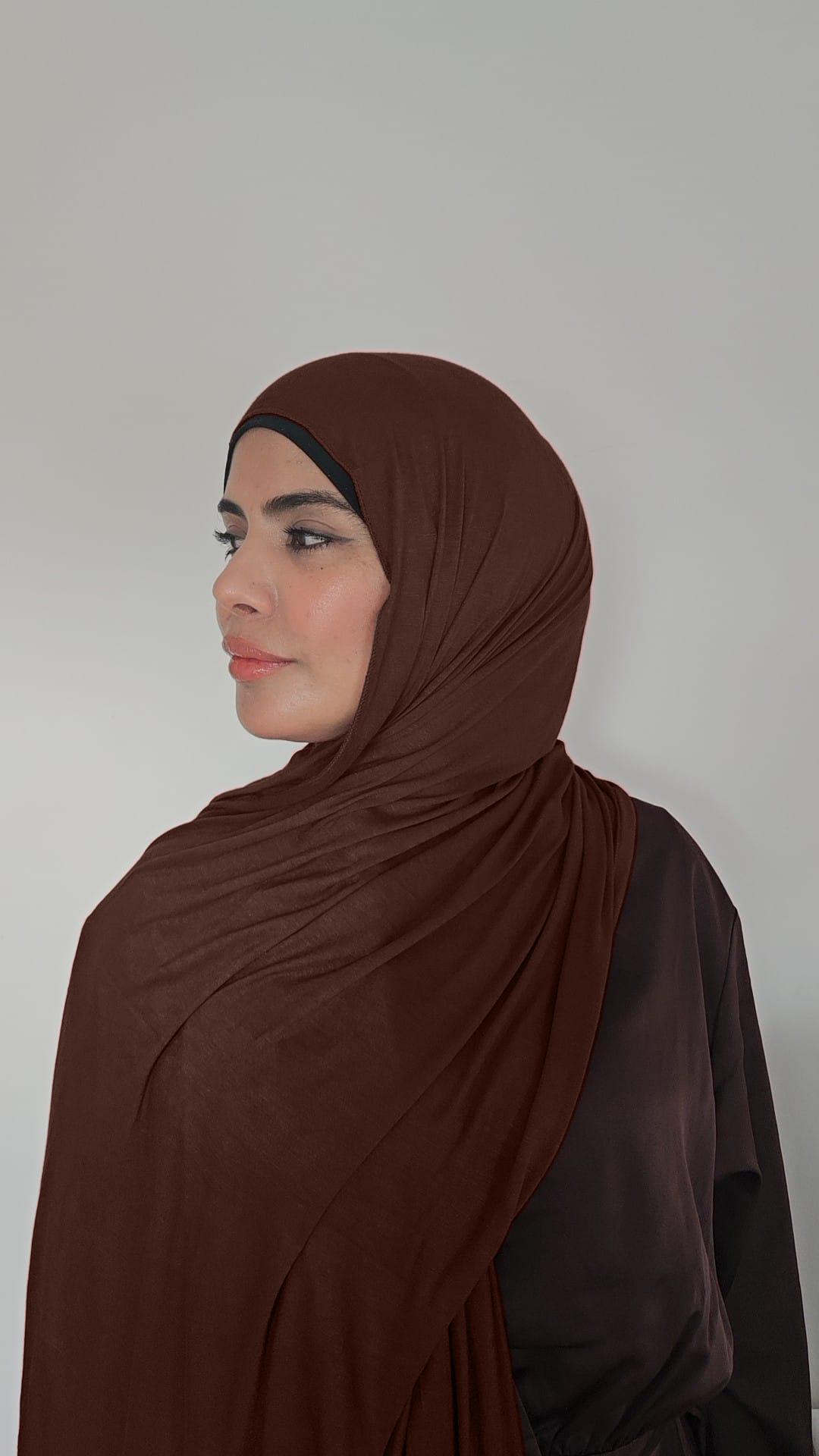 Chocolate Khaleeji SHADOW Jersey Hijab