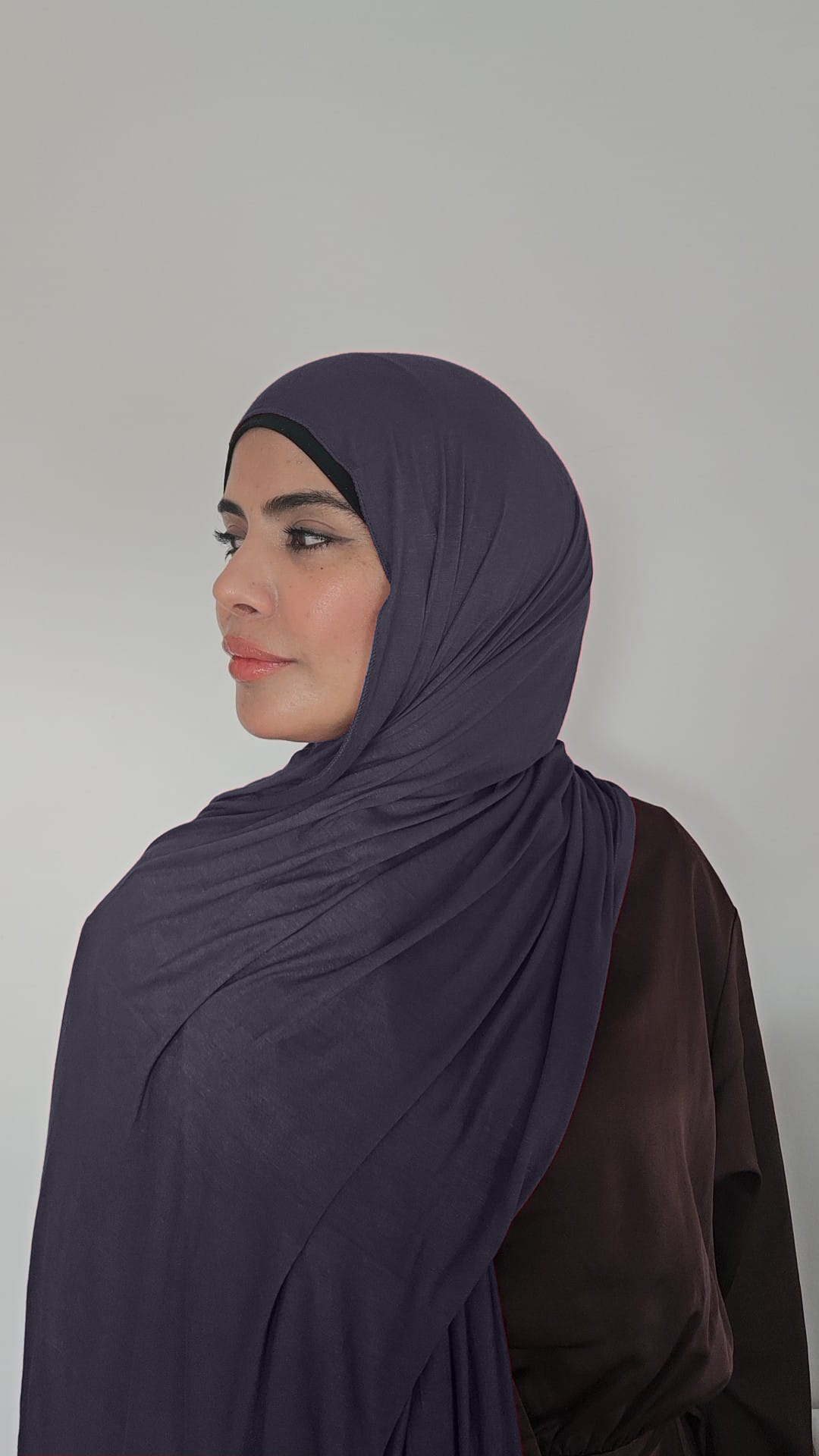 Midnight Grey Khaleeji SHADOW Jersey Hijab