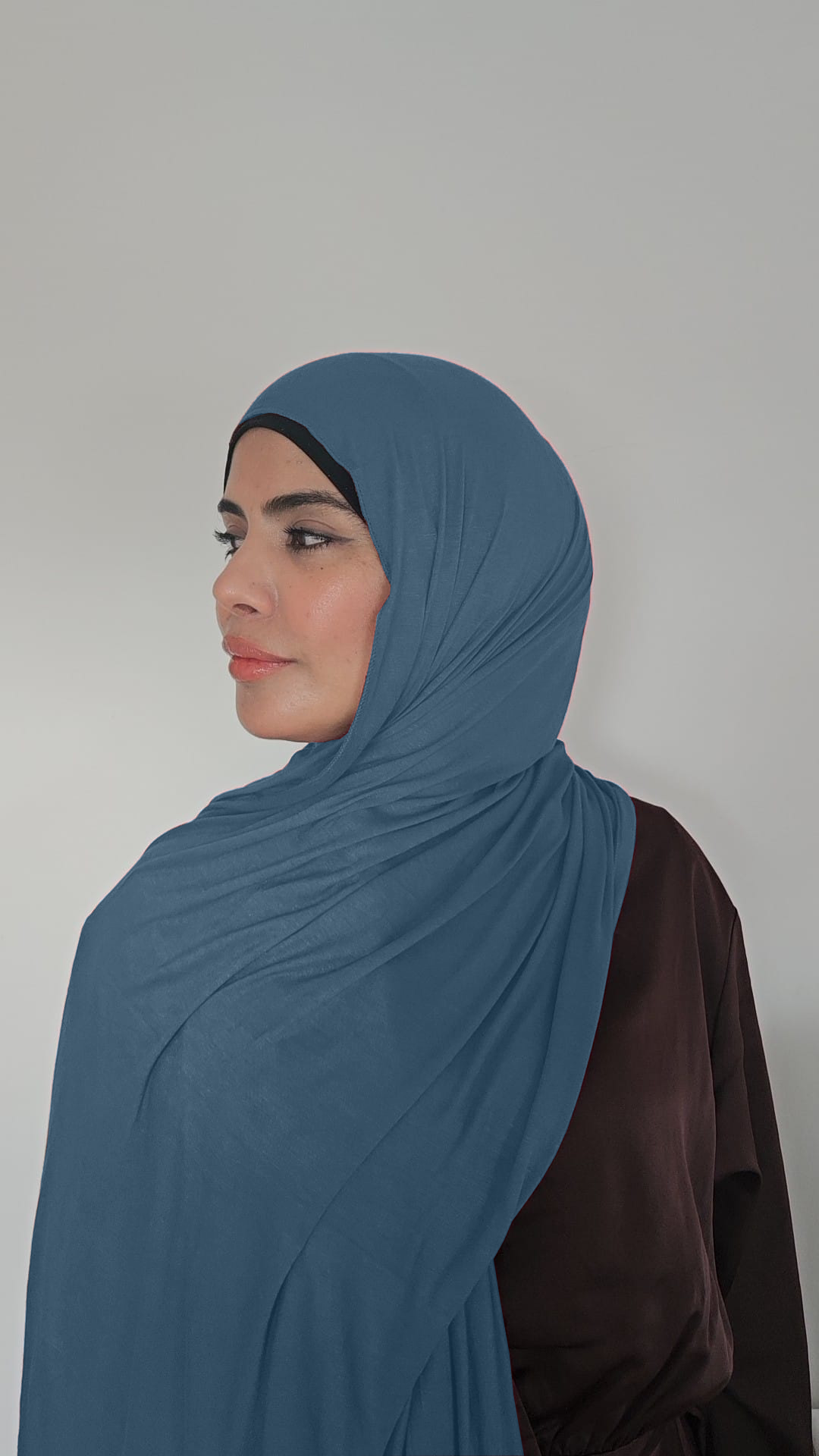 Teal Blue Khaleeji SHADOW Jersey Hijab